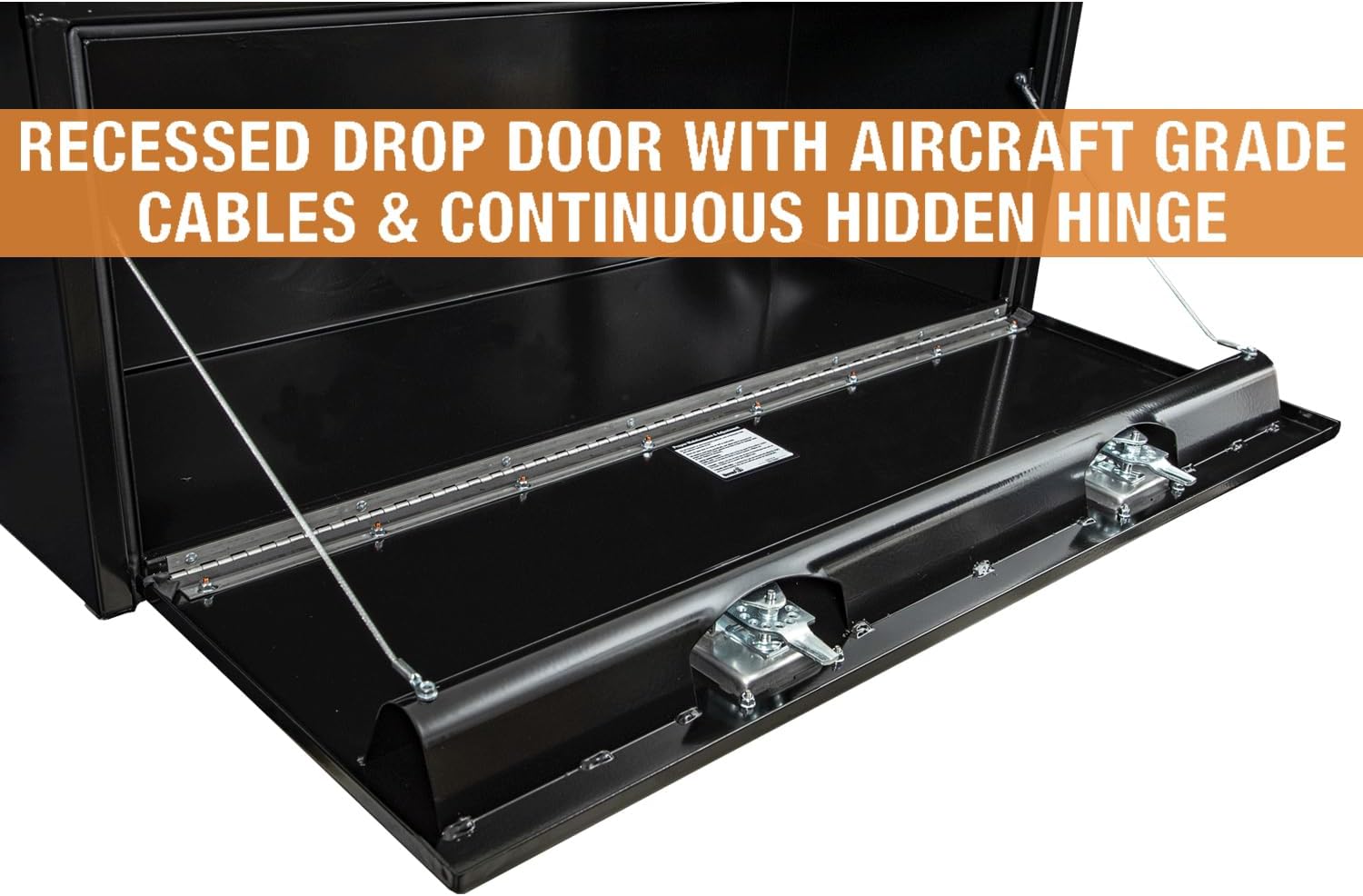 Buyers Products 1702310 Black Steel Underbody Truck Box with T-Handle Latch, 18 x 18 x 48 Inch, Contractor Toolbox With Durable Lock, Job Tool Chest For Storage And Organization