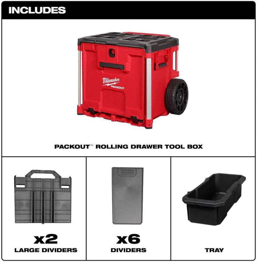 Milwaukee Electric - PACKOUTROLLING Drawer Tool Box