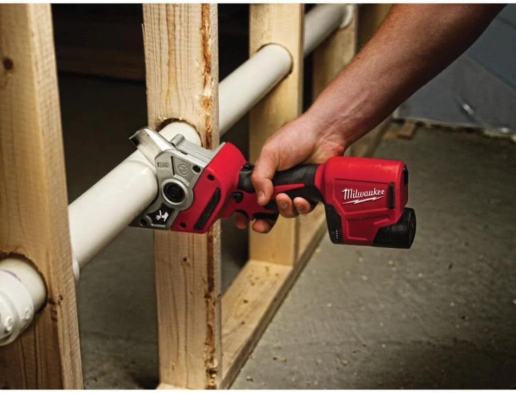 Milwaukee M12 PVC Shear Kit, Compact, Red, PVC, CPVC, ABS, BlazeMaster, PEX Tubing, Non-Metallic Conduit, Rubber Hose, Ambidextrous, 4.3 pounds