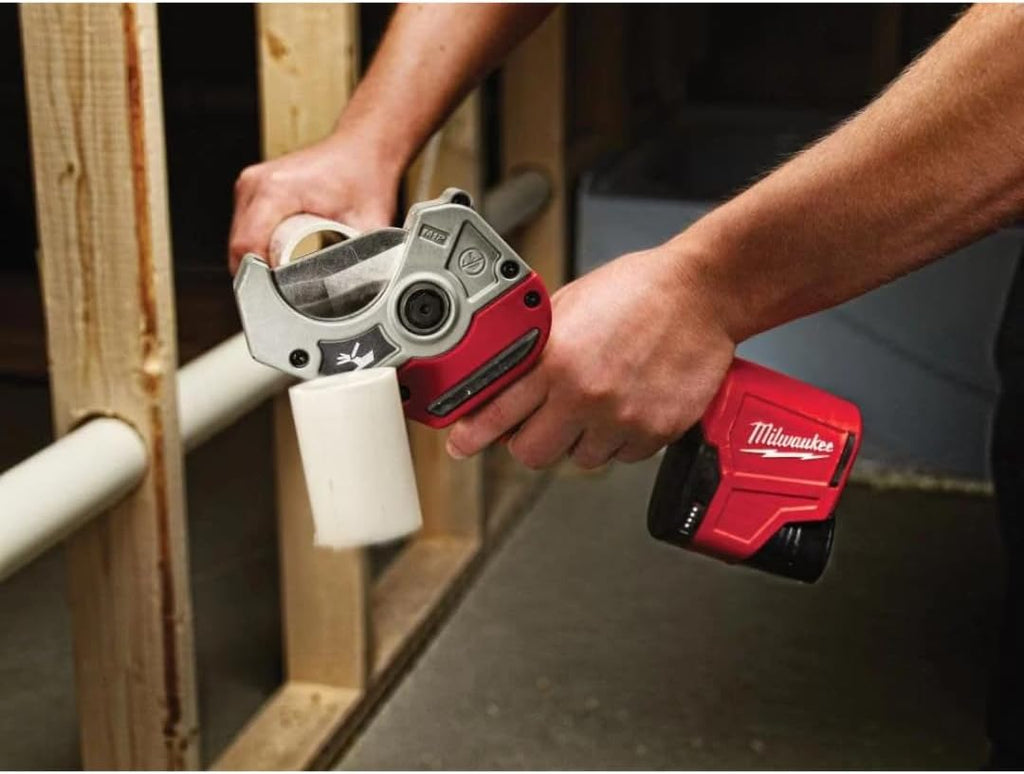 Milwaukee M12 PVC Shear Kit, Compact, Red, PVC, CPVC, ABS, BlazeMaster, PEX Tubing, Non-Metallic Conduit, Rubber Hose, Ambidextrous, 4.3 pounds