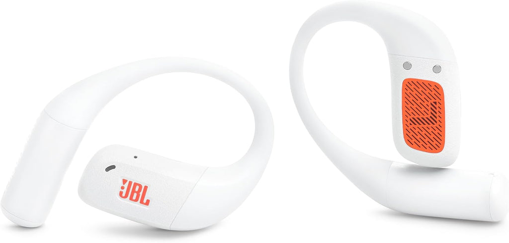 JBL Endurance Zone - True Wireless Open-Ear Sport Headphones with 4 mics for Crisp, Clear Calls, Water & dust Proof (IP68), and Up to 32 Hours of Playtime, Plus Speed Charge (White/Orange)