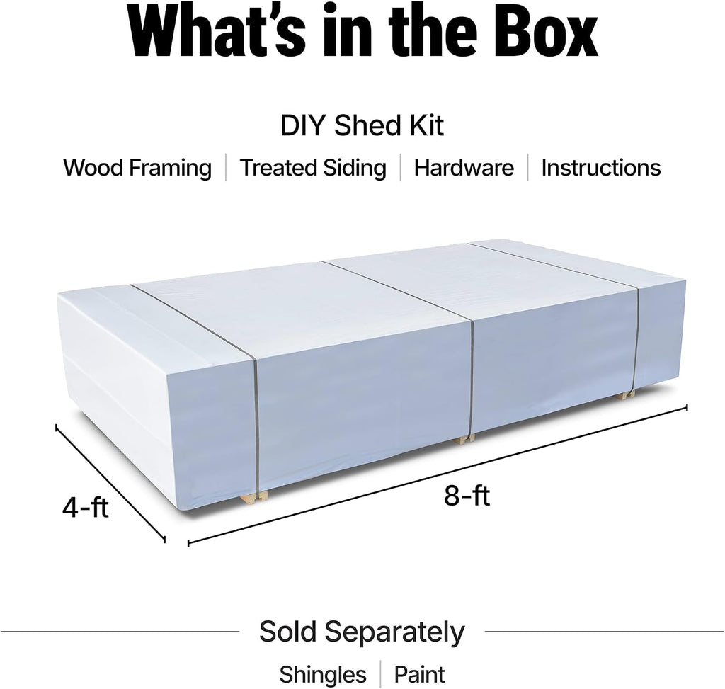 Handy Home Products Key West 10x8 Wooden Bar Shed with Complete Floor kit, 2x4 framing, Does not Include Paint and Roofing Shingles