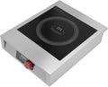 Commercial Grade Induction Cooktop Portable Induction Cooktop 8-inch Large Heating Coil Stainless Steel Countertop Burners Touch Screen and LCD Display Silver/Black