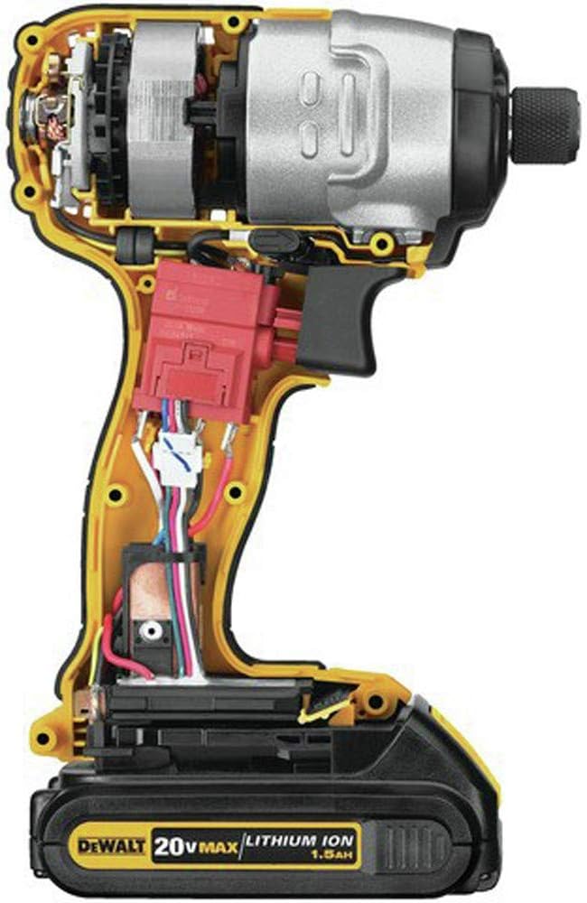 DEWALT - DEWDCF885C2 20V MAX Cordless Drill Impact Driver Kit, 1/4-Inch (DCF885C2) yellow/black