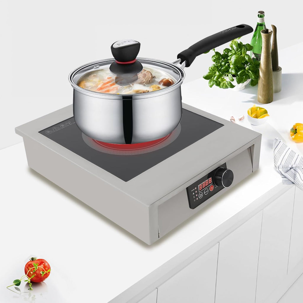 Commercial Induction Cooktop, 110V Induction Cooktop, Portable Induction Cooktop With LED Display,For Home Kitchens, Backyard Cooking, Motorhomes