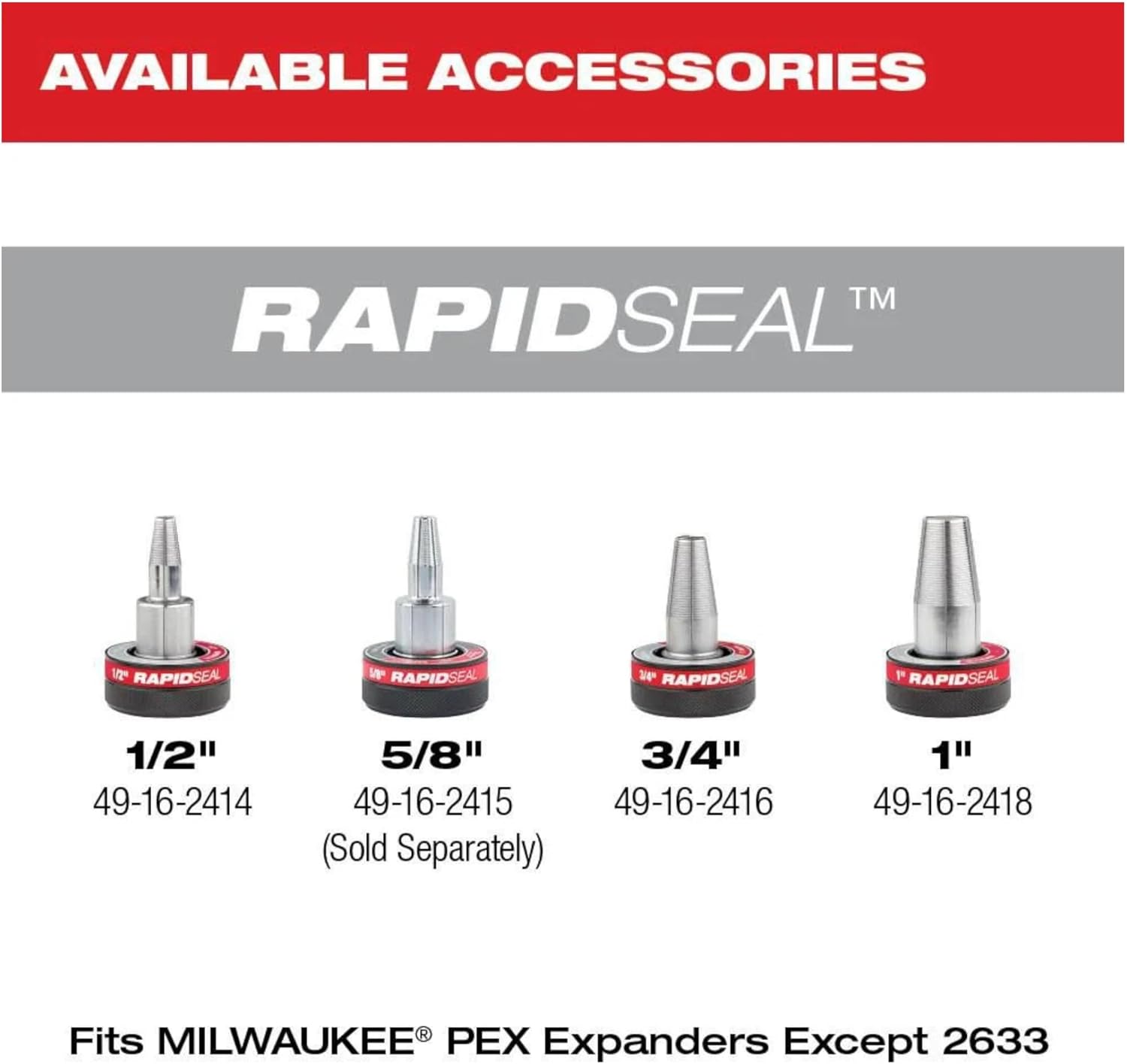 2532-22 M12 FUEL Cordless 3/8 in. - 1 in. PEX Expansion Tool Kit with (2) 2.0 Ah Batteries, (3) Rapid Seal Expansion Heads