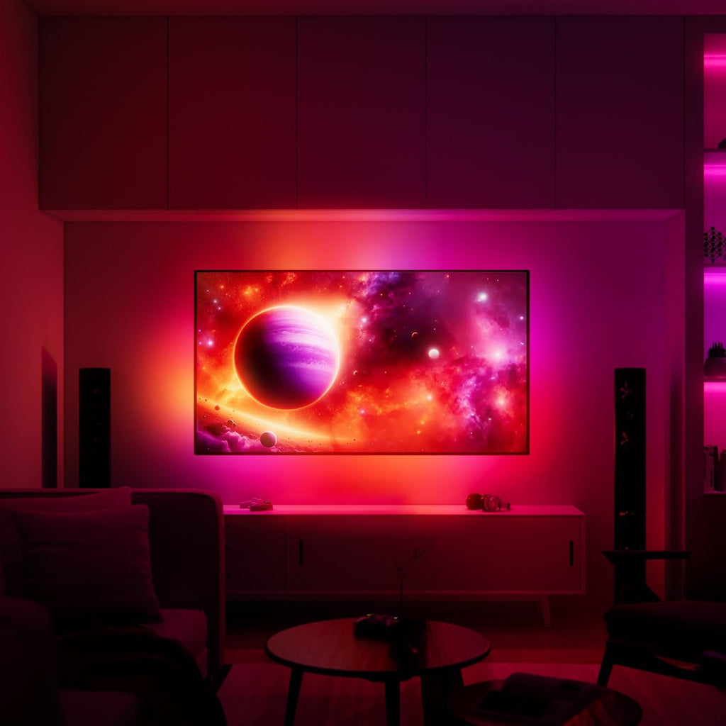 Fancy Sync Box Ambient TV Backlighting Syncing Box HDMI 2.0 All TV Sizes Fancyleds (70' to 90')