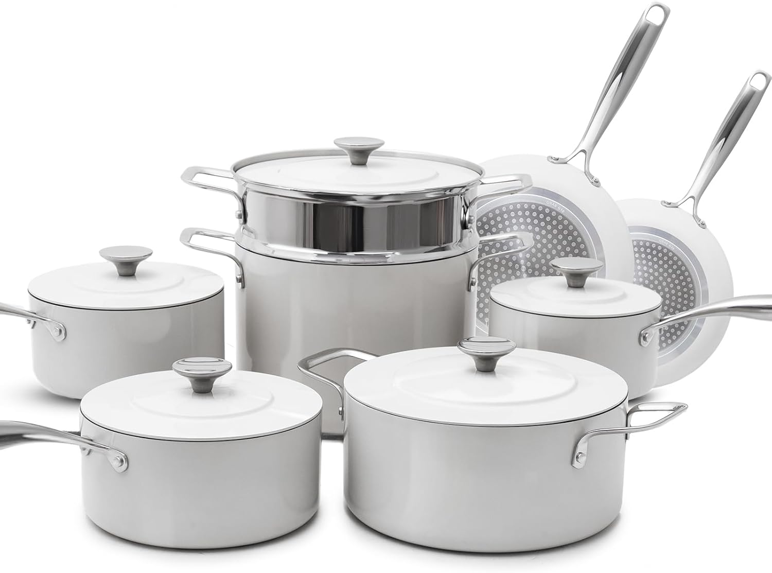 Nuwave Lux 13-Piece Premium Cookware Collection, Next-Generation G11 Duralon Blue Ceramic Nonstick, Ultra Durable, PFAS-Free, Lightweight & Works on All Cooktops