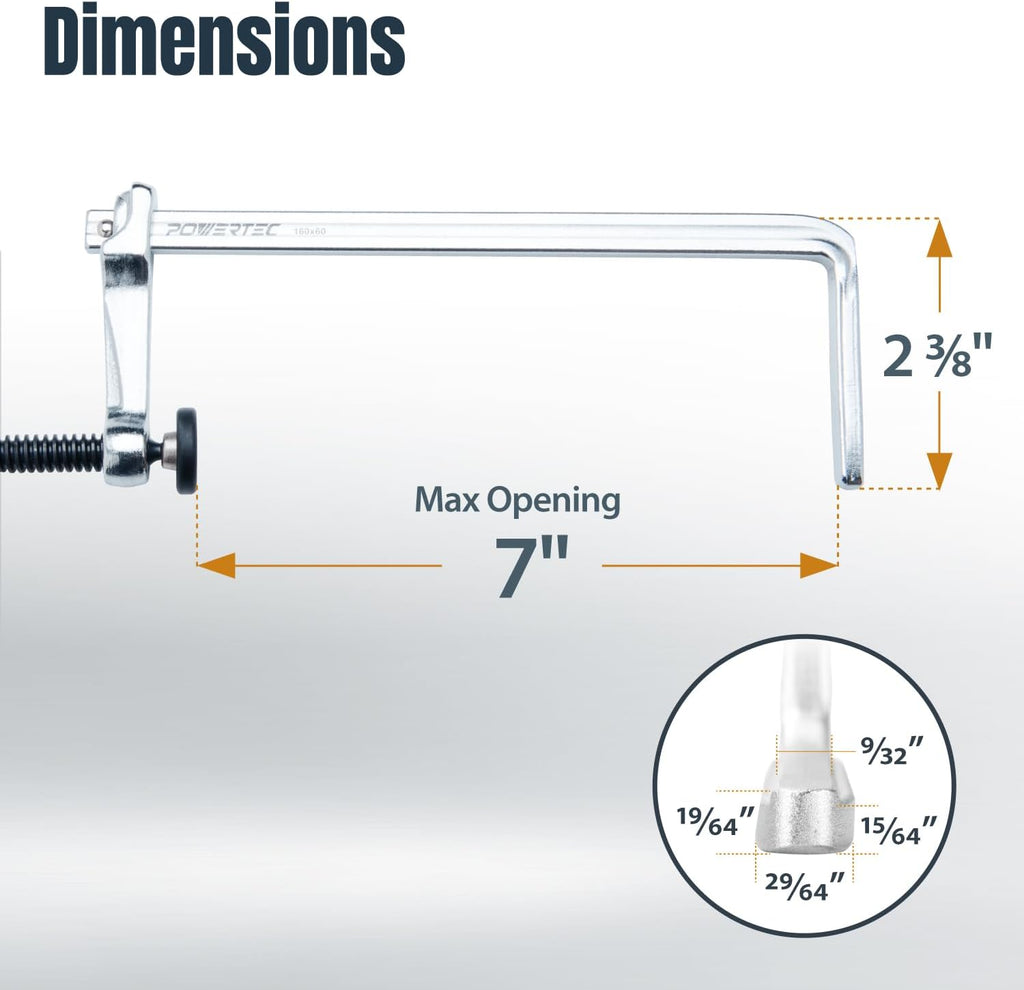 POWERTEC 72258 110' Track Saw Guide Rail Kit for Makita or Festool Track Saw| Includes 2x55 Guide Rails/Protective Guide Rail Bag/Rail Connectors and 2pc Quick Screw Guide Rail Clamps 5-3/8' Capacity
