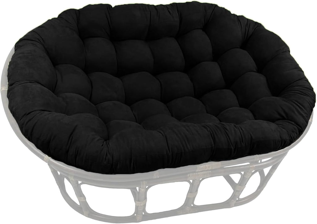 Oversized Double Papasan Chair Cushion, Indoor Outdoor Wicker Egg Rocker Cushions for Patio Furniture, Overstuffed Round Cushion, (Frame NOT Included)