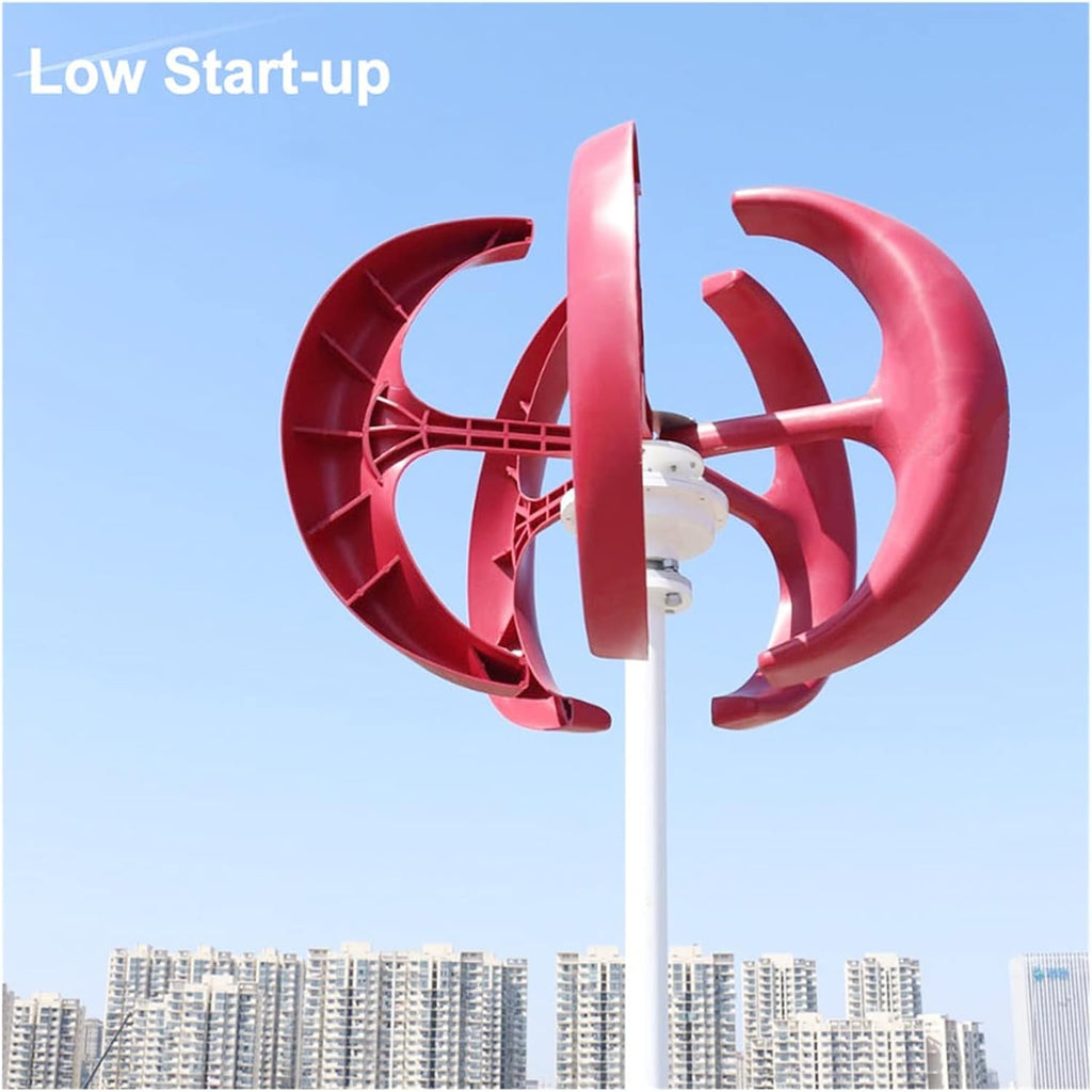 Wind Turbine Generator, 3000W Small Vertical Axis Wind Turbine Generator 3KW 12V 24V 48V with MPPT Low Noise Windmill for Home Farm Wind System for Boats, Gazebos, Chalets, or Mobile Homes(White with