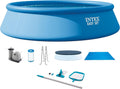 Round Above Ground Swimming Pool Set w/ Cleaning Maintenance Swimming Pool Kit