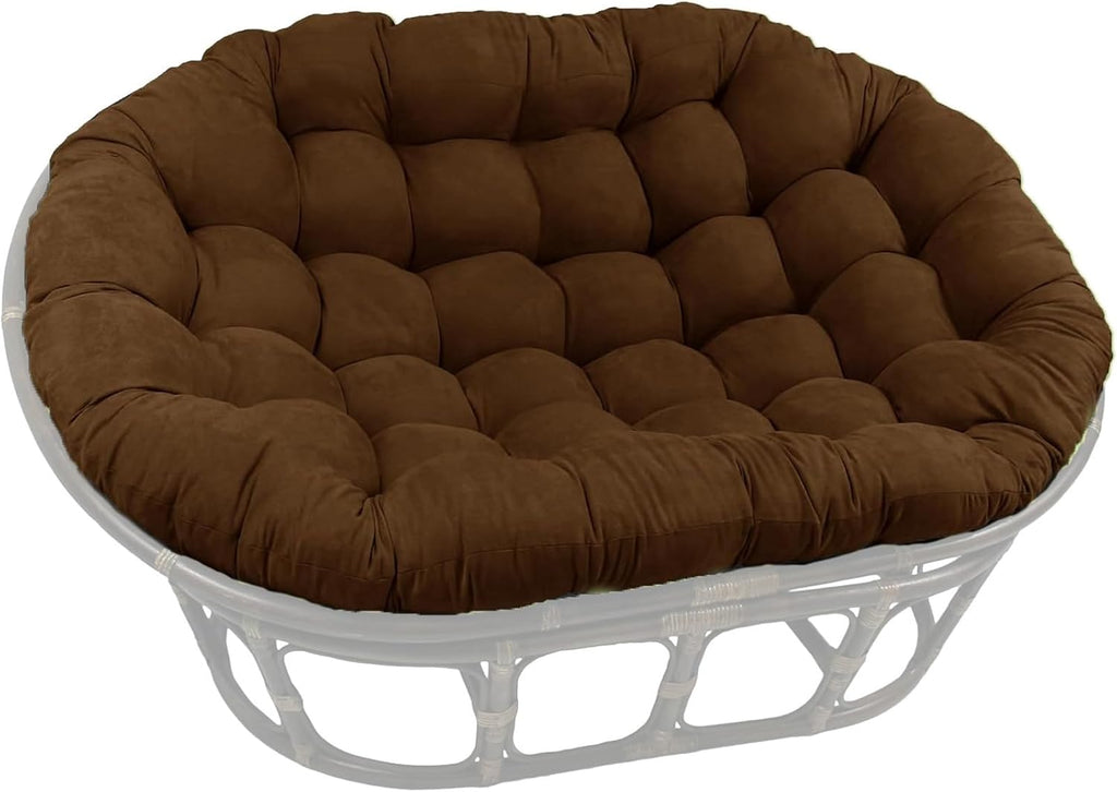 Oversized Double Papasan Chair Cushion, Indoor Outdoor Wicker Egg Rocker Cushions for Patio Furniture, Overstuffed Round Cushion, (Frame NOT Included)