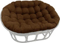 Oversized Double Papasan Chair Cushion, Indoor Outdoor Wicker Egg Rocker Cushions for Patio Furniture, Overstuffed Round Cushion, (Frame NOT Included)