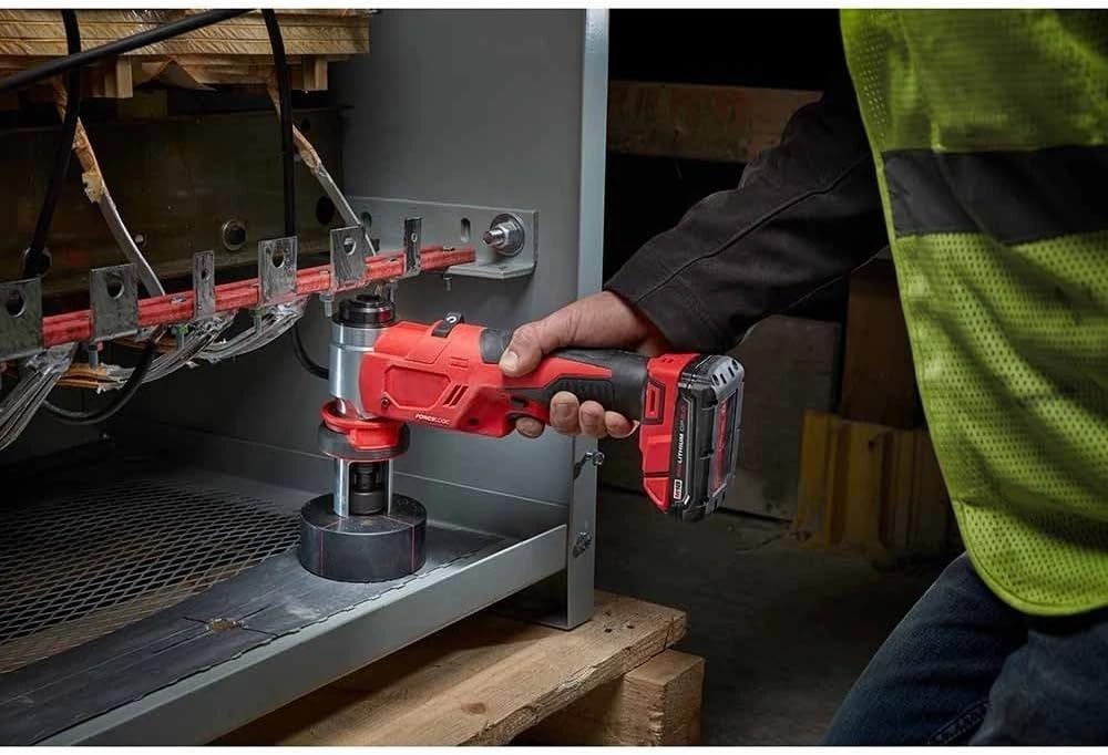 2676-23 Power Tool Combo Kits for Milwaukee M18 1/2-4' Cordless 10-Ton Knockout Tool Kit w/Carrying Case