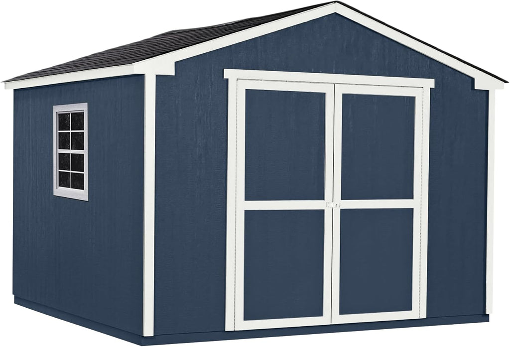 Handy Home Products Charleston Value Gable 10x10 Do-It-Yourself Wooden Storage Shed, 2x3 framing- Does not Include Floor kit or Paint