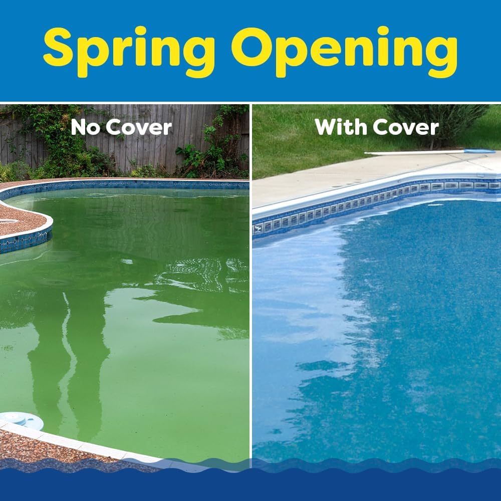 In The Swim 28 Ft Round Polar Plus Above Ground Pool Winter Cover - Heavy-Duty - 12 Year Year Warranty, UV-Resistant Tarp with Cable & Winch for Cold Weather Protection