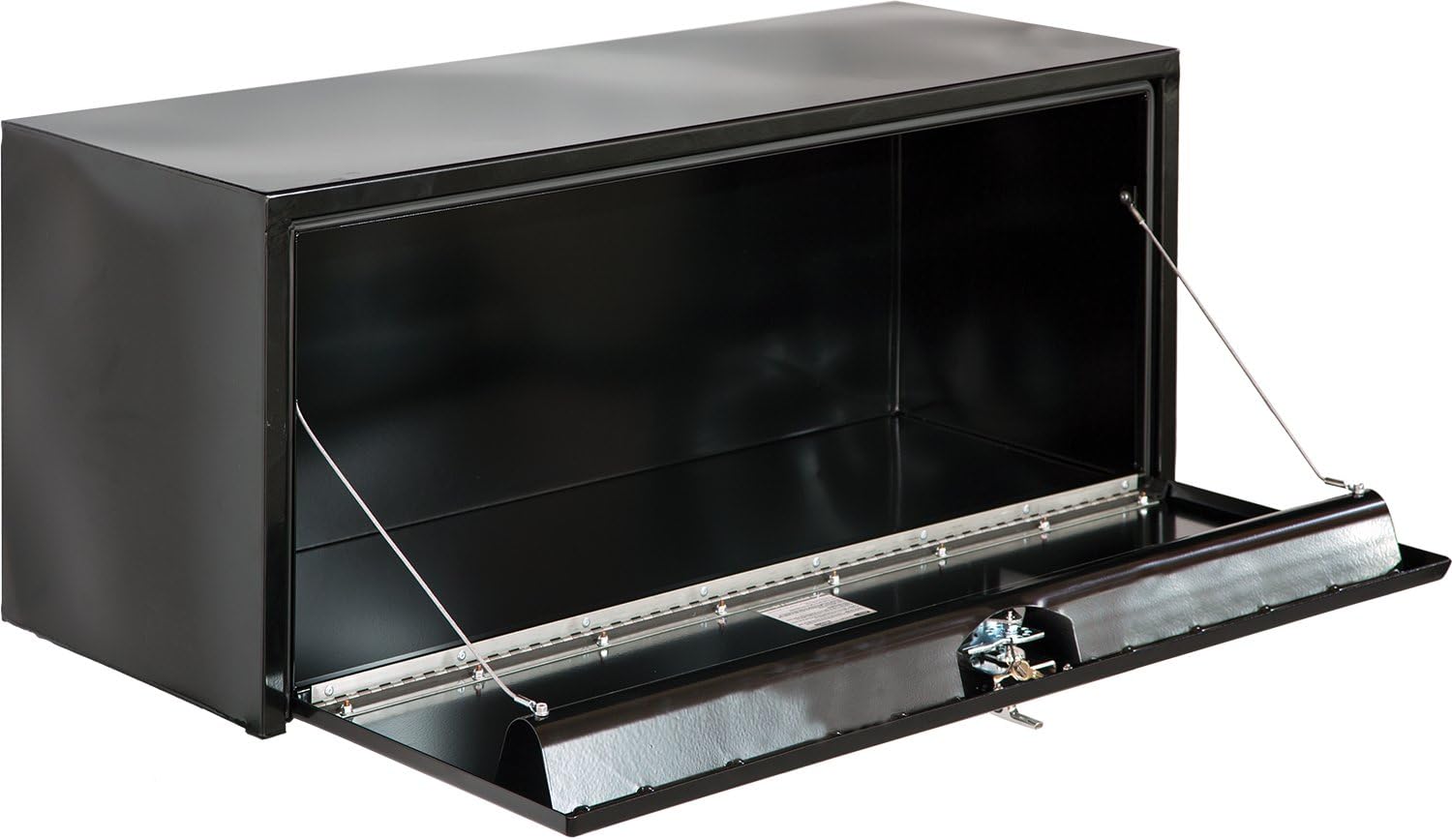 Buyers Products 1702315 Black Steel Underbody Truck Tool Box – 18 x 18 x 60 Inch - Truck Bed & Underbelly RV Storage Box, Locking T-Latch, Weather-Resistant, Heavy-Duty Flatbed Job Box, Made in USA