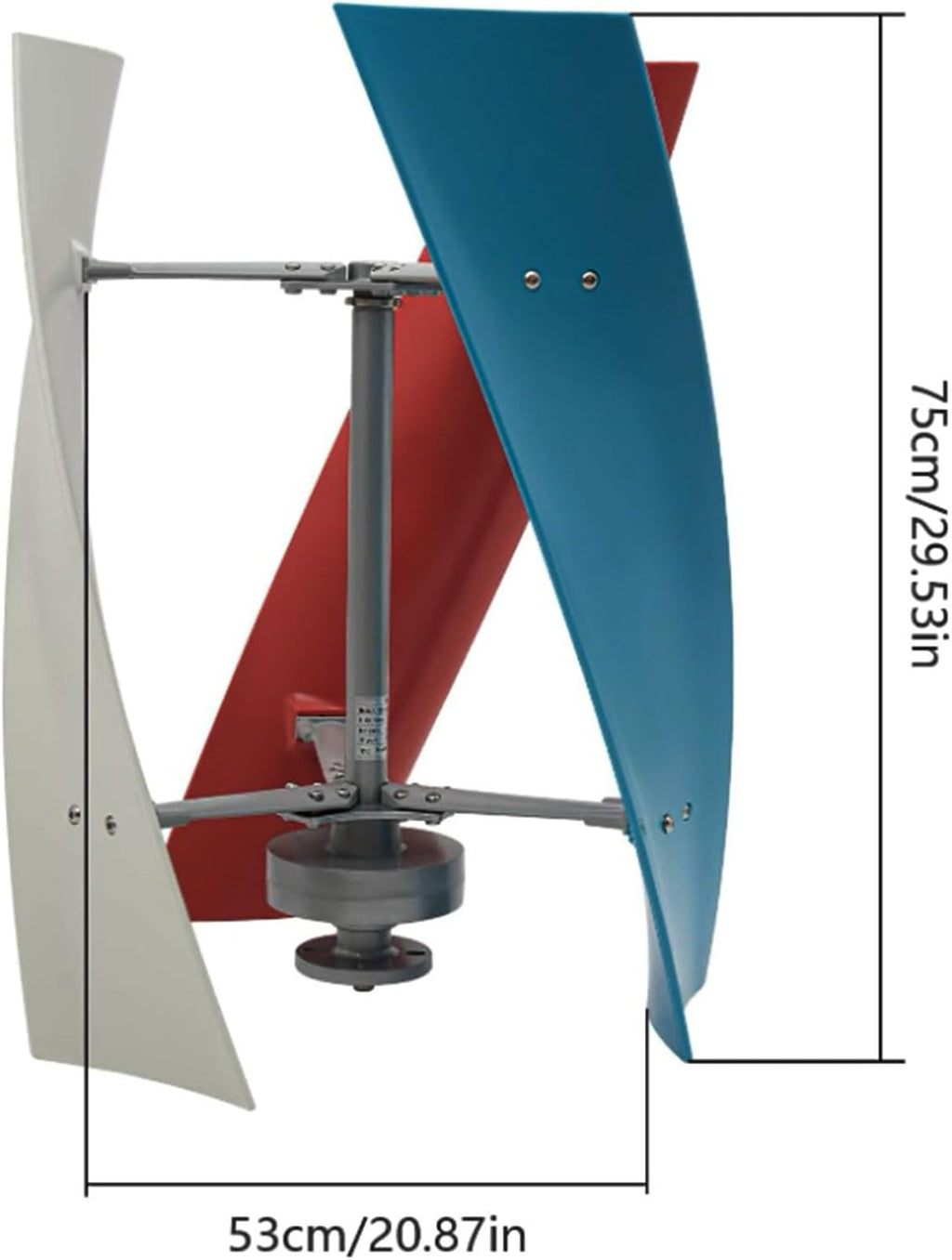 220v,HYZHANHONG Wind Turbine Generator 3000W 12V 24V 48V with 3 Blades 3 Phase Wind Generator Vertical Axis Wind Turbine with Controller Kit for Home Use