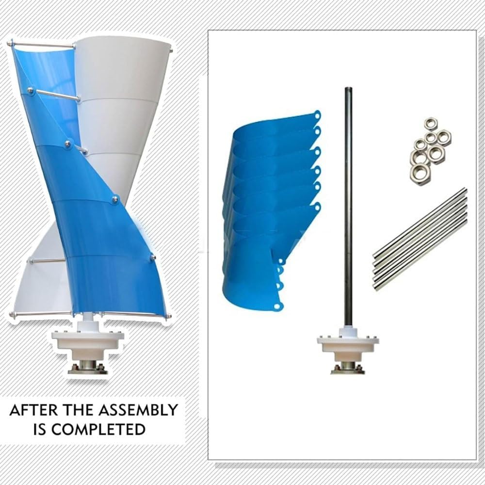 3000W Wind Turbine Generator Kit - 3KW Vertical Axis Windmill for Home Use, 24V/48V/96V/120V Free Energy System, Eco-Friendly Renewable Energy Solution