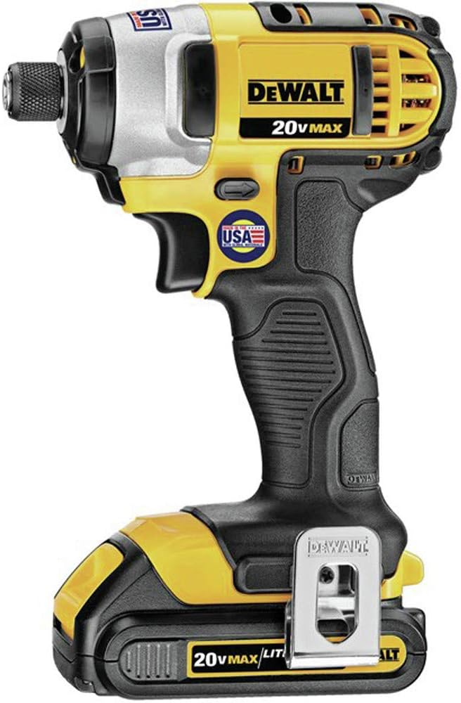 DEWALT - DEWDCF885C2 20V MAX Cordless Drill Impact Driver Kit, 1/4-Inch (DCF885C2) yellow/black