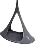 Vivere Cacoon Hanging Songo Chair- Indoor/Outdoor Olefin Canvas- 440 lb Capacity (Charcoal)