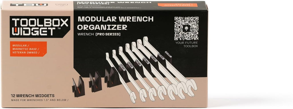 ToolBox Widget Wrench Organizer Pro Series 4.0 – Magnetic Wrench Holders for Tool Drawer – Modular Toolbox Organizer System – Tool Storage for Professional & DIY Mechanics - 6 Pack, 72 Holders