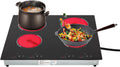 Electric Cooktop Built-in Cooktop 3000W Electric Stove Top with 4 Electric Burners 9 Heating Level Kid Safety Lock Sensor Touch Control Portable Induction Cooktop 110V