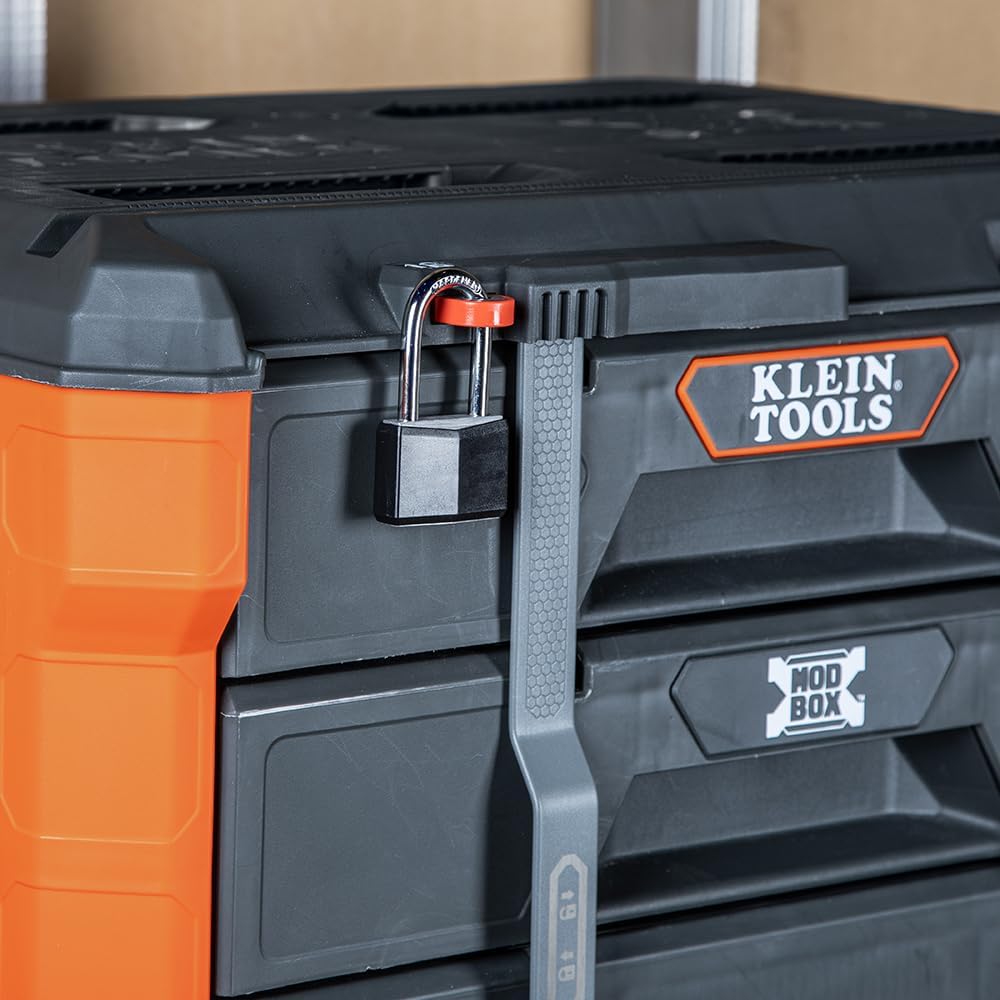Klein Tools 54823MB MODbox 3-Drawer Tool Box Organizer, Heavy-Duty Tool Storage, Stackable Module, 50-Pound Capacity