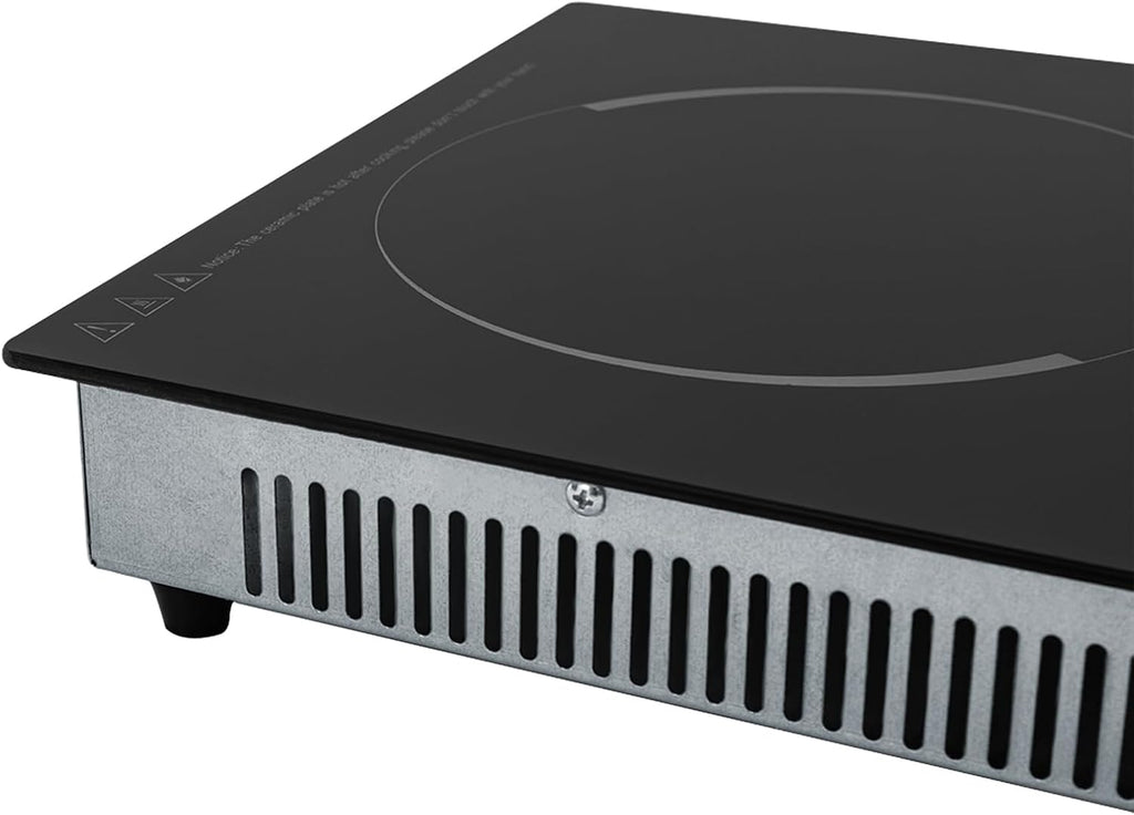 Electric Ceramic Cooktop 2 Burner, 1500W Induction Cooktop with 9 Power Levels, 140-482°F Temp Control & 120min Timer, Countertop Burner for All Pots, Black