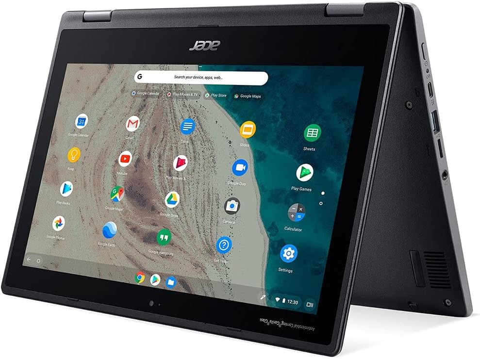 Acer Chromebook Spin 511 (32GB, 4GB RAM) 11.6' HD IPS Multi-Touch LCD Panel, Intel Celeron N4020, Chrome OS W/US Warranty (Shale Black)