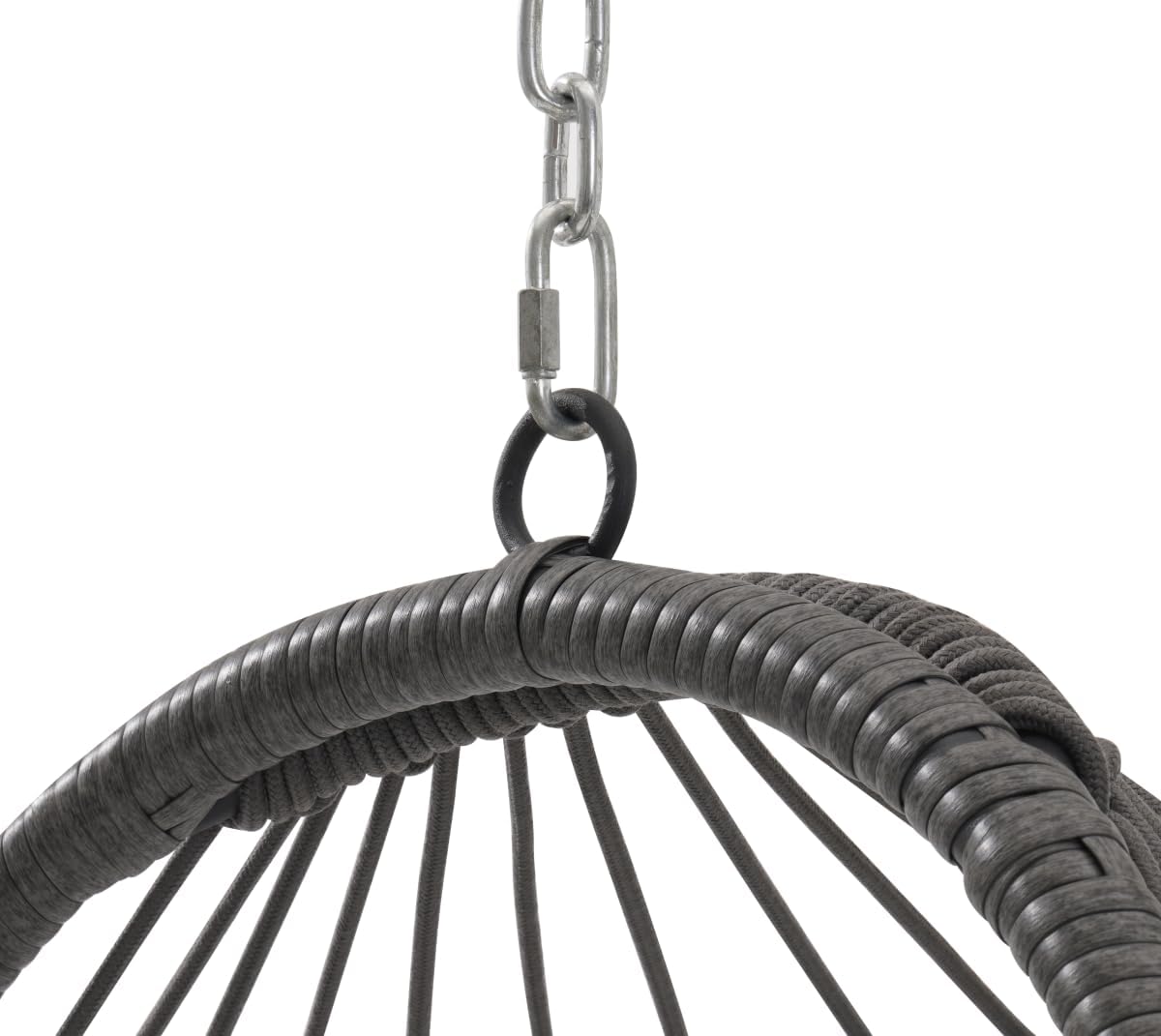 Hanging Egg Swing Chair Outdoor Wicker Hammock Egg Chairs Indoor Without Stand Water-Resistant Tufted Swing Basket Chairs Egg Chairs with UV Resistant Cushions for Bedroom Balcony Garden Patio