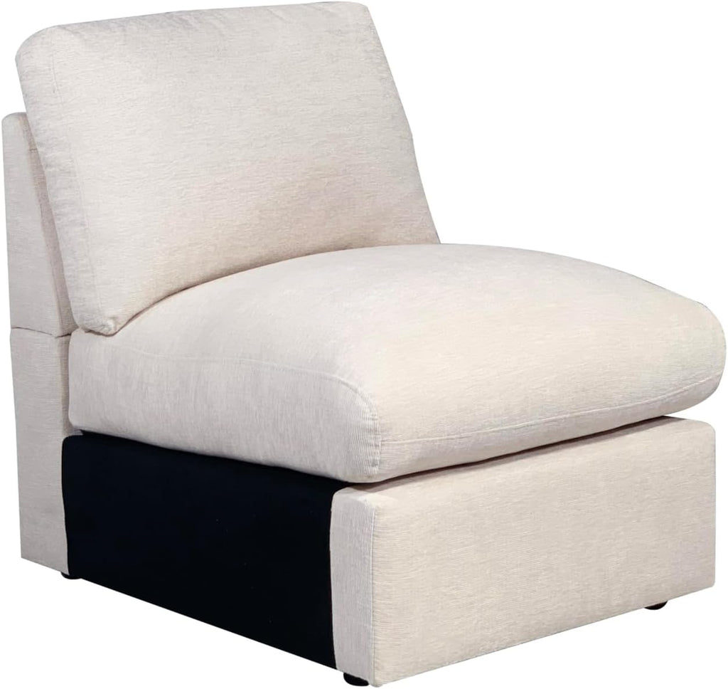 Ball & Cast 116' Oversized Modular Sectional Sofa,Large Chenille Upholstered Couch L-Shaped 7 Seat with Movable Ottoman & 2 Pillows,Comfty Sectionals W/Cup Holders & USB Ports,for Living Room,Beige