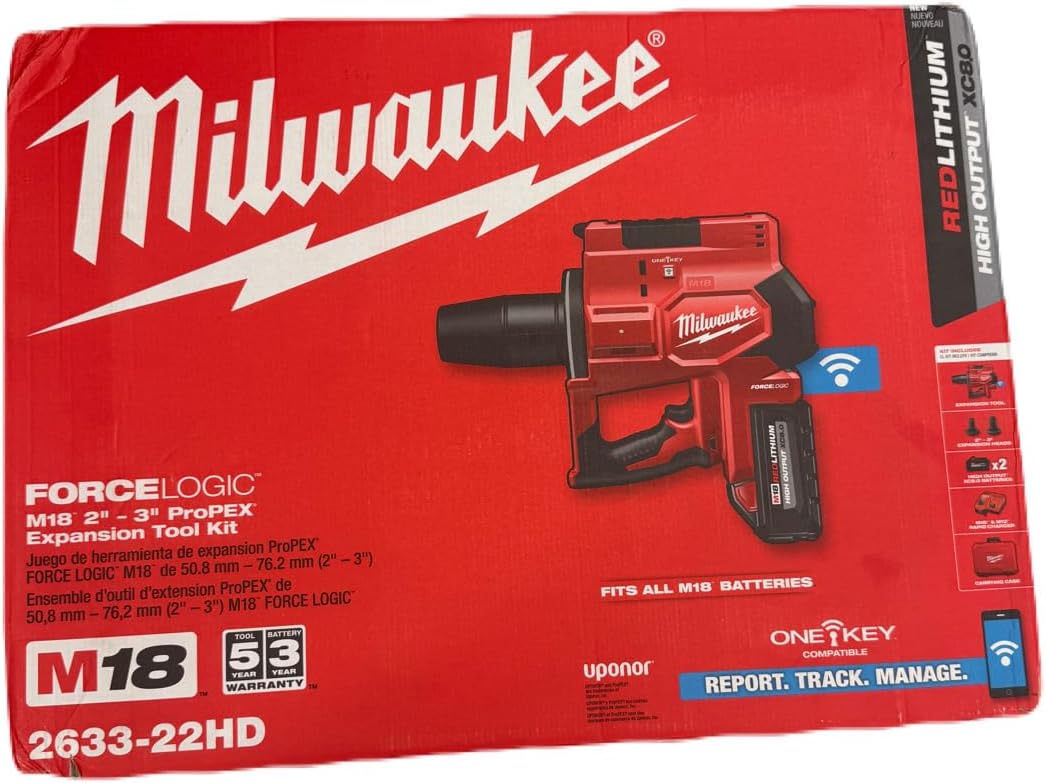 Milwaukee 2633-22HD M18 Force Logic 2 Inch-3 Inch Propex Expansion Tool Kit