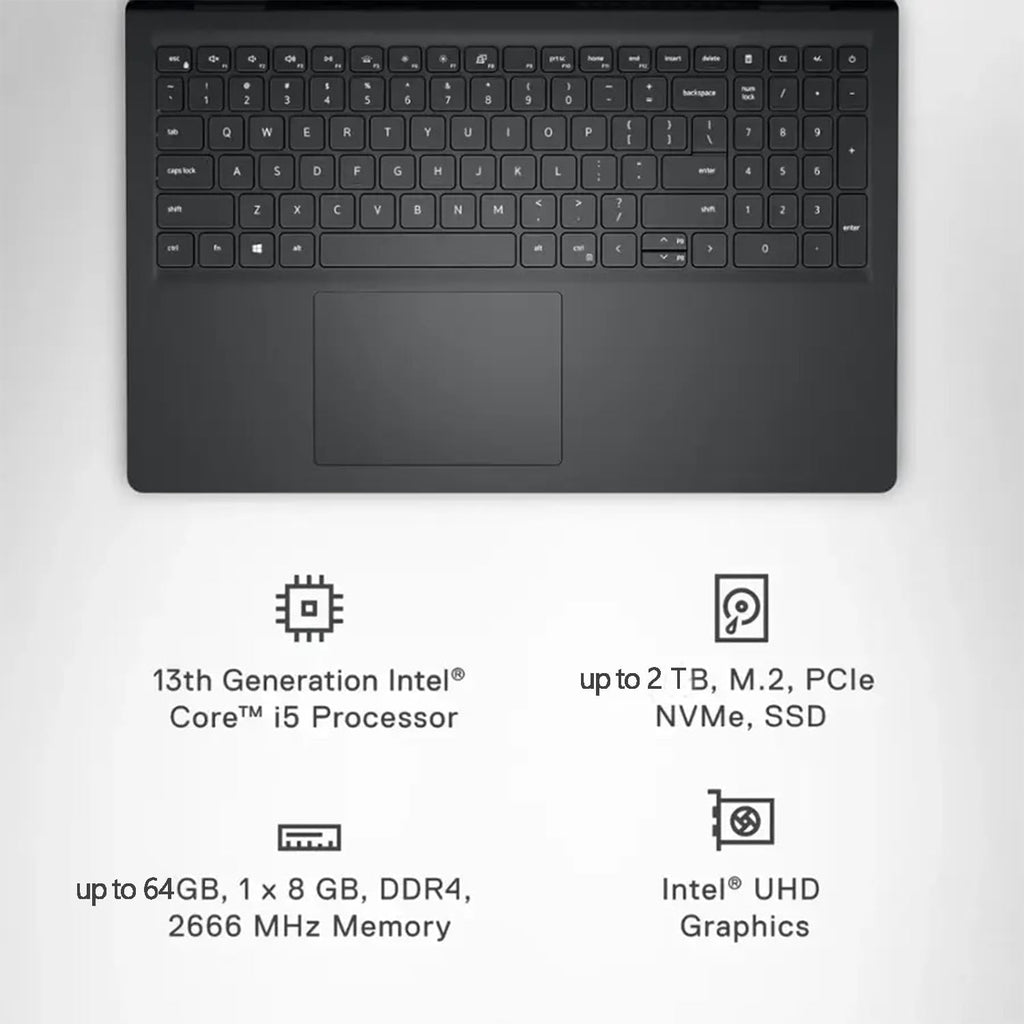 Dell Inspiron 15.6' 2K Touchscreen Laptop, 13th Gen Intel Core i5 (Turbo up to 4.6GHz), 256GB SSD, 8GB RAM, Win 11, WiFi-6, Long Battery Life, for Business & Study, WOWPC Bundle
