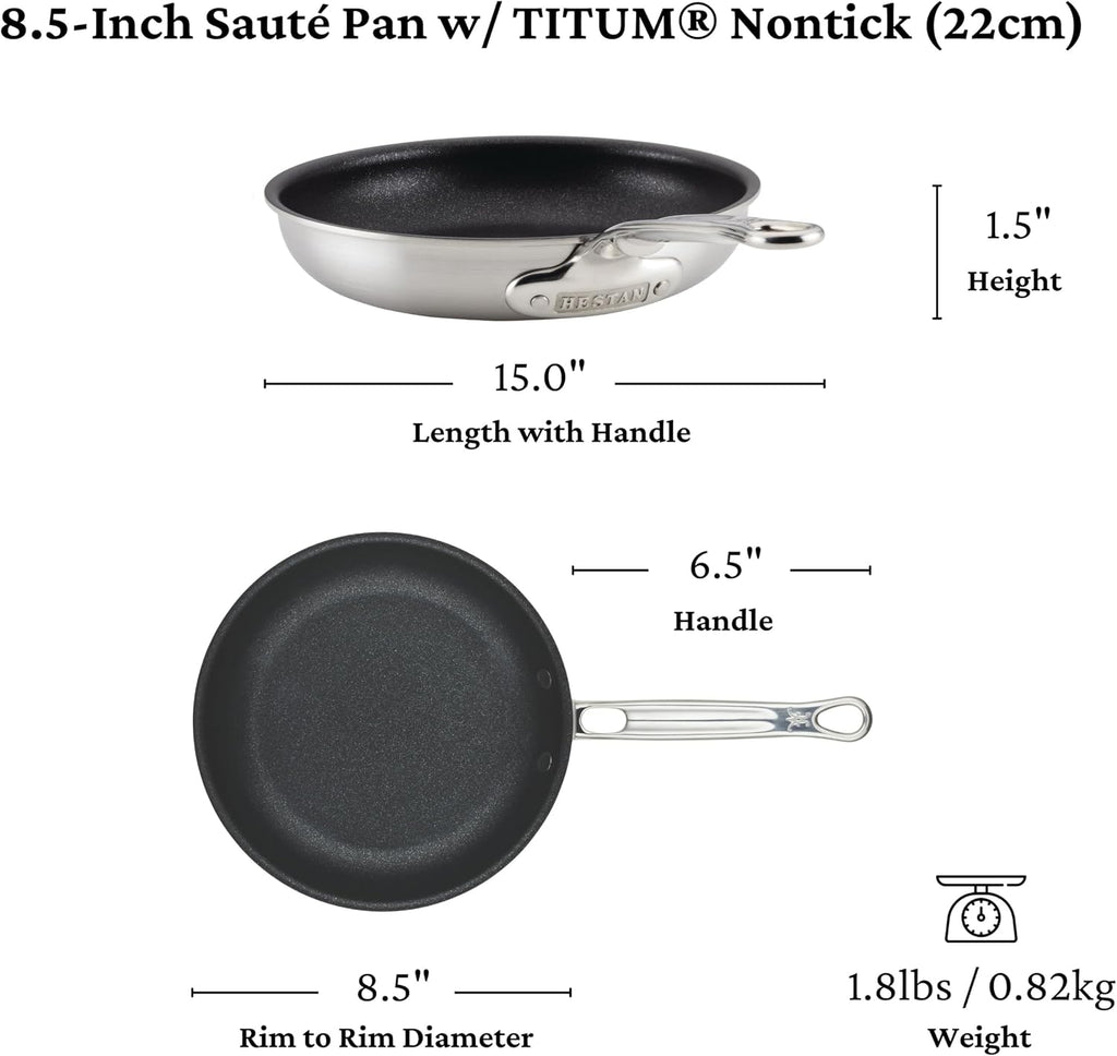 Thomas Keller Insignia by Hestan- TITUM Nonstick 8.5' Sauté Pan