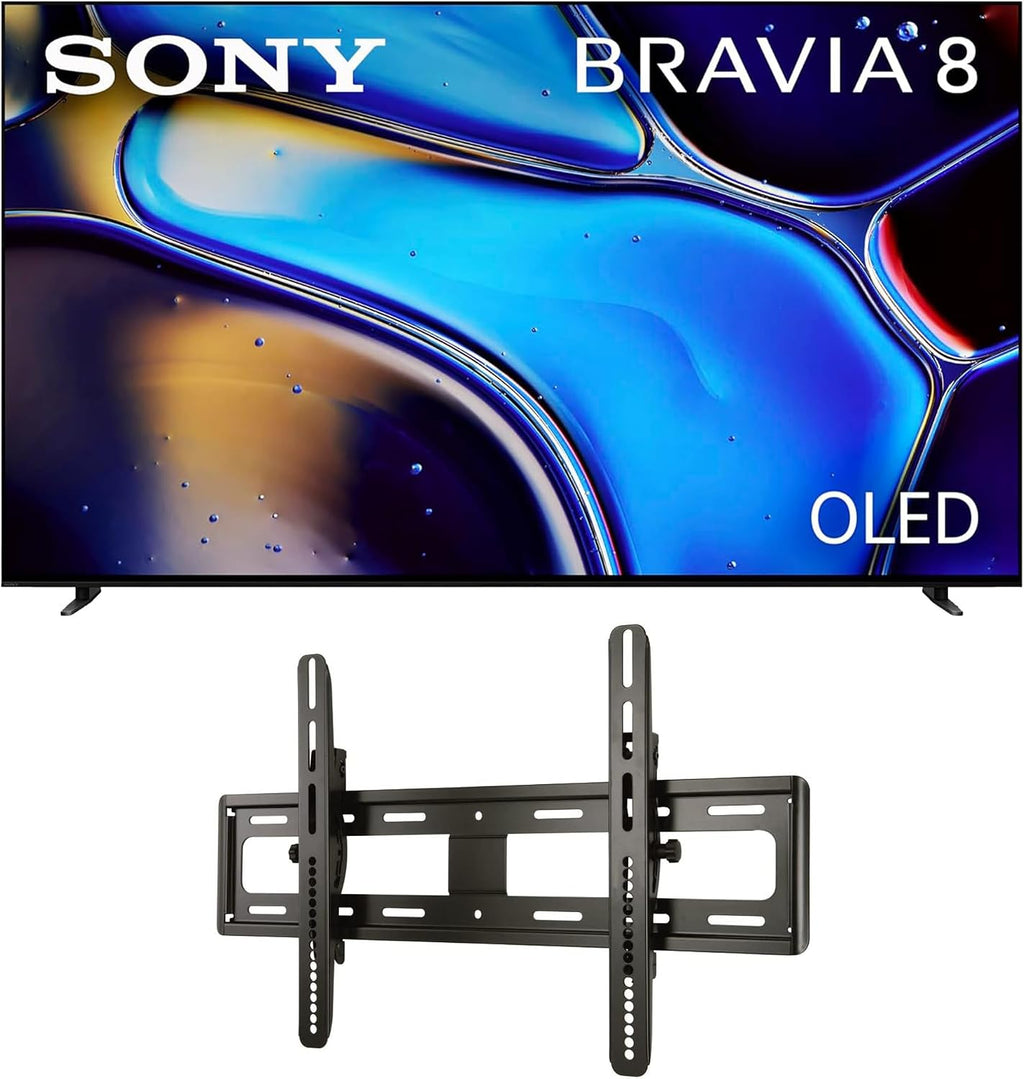 Sony K55XR80 55 Inch IMAX Enhanced Bravia OLED 4K HDR Google TV with a Sanus VMPL50A-B1 Tilting Wall Mount for 32-85 Inch Flat Screen TVs (2024)