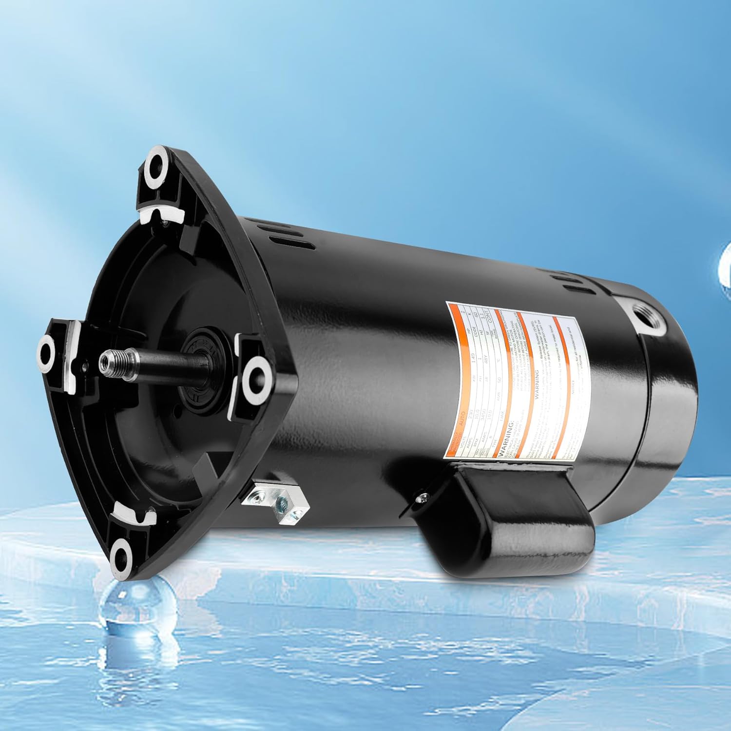 ATRACYPART USQ1202 2HP Pool Pump Motor 48Y Frame, 230V, 3450 RPM Compatible with A.O. Smith Century Pool Pump Motors with Square Flange for Various Above Ground and Underground Swimming Pools