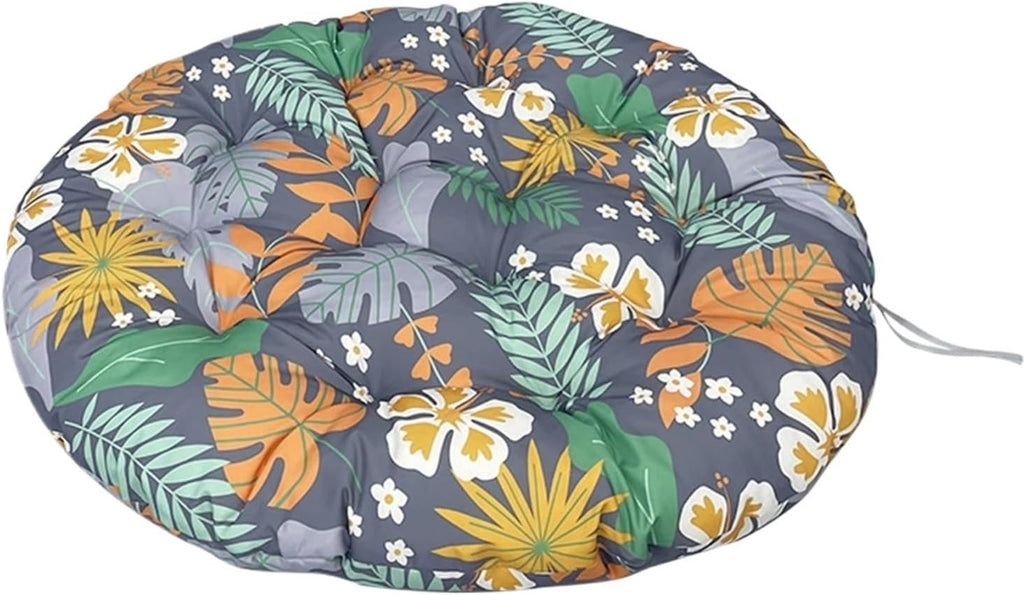Indoor Outdoor Papasan Chair Cushion, Bucket & Moon Comfy Round Cushion, Tufted Wicker Hanging Egg Chair Cushion for Garden, Living Room, Bedroom