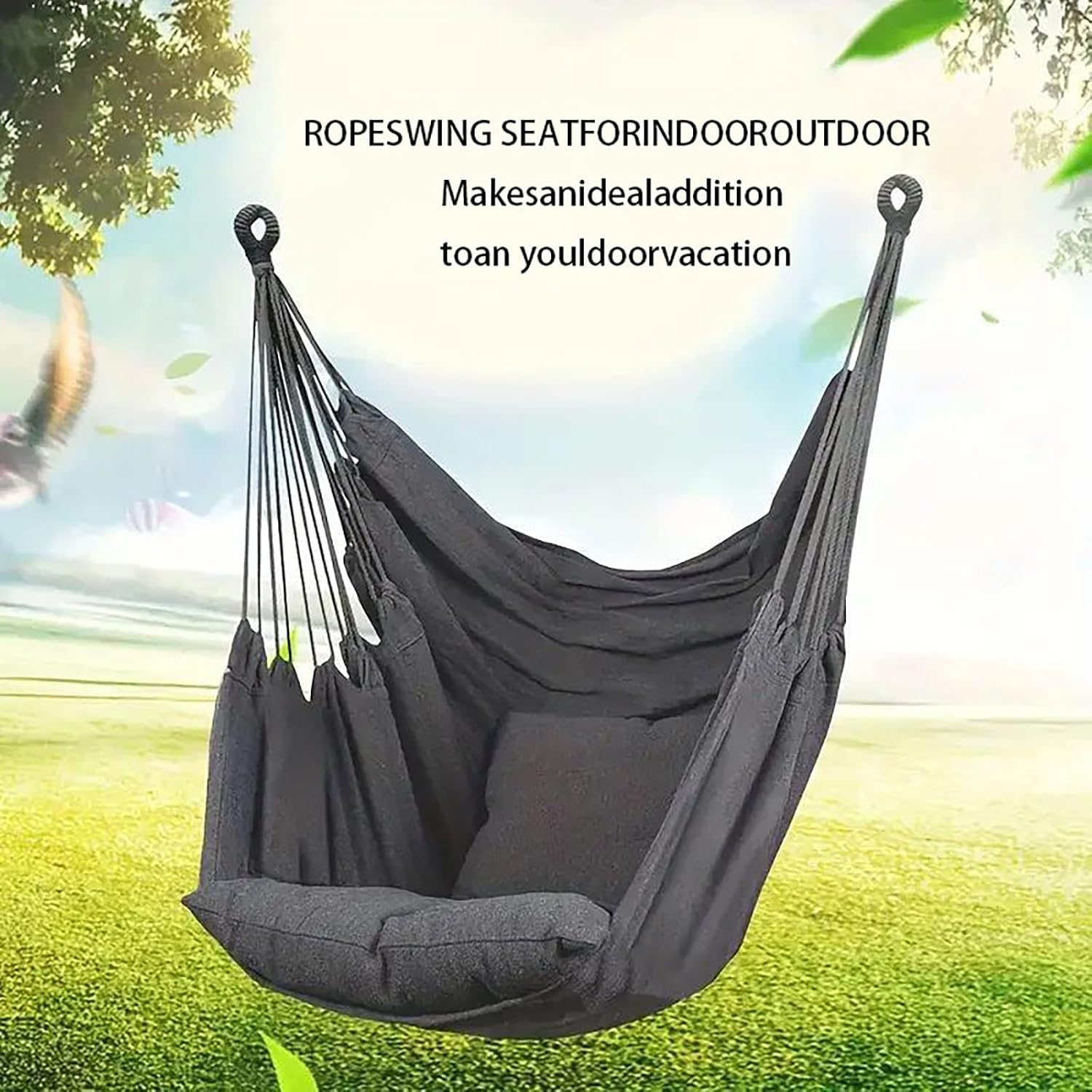 Hammock Swing - Dormitory Hanging Chair, Extended Seat Indoor Lazy Stool, Rocking Chair for College Students, Comfortable and Stylish Indoor Seat