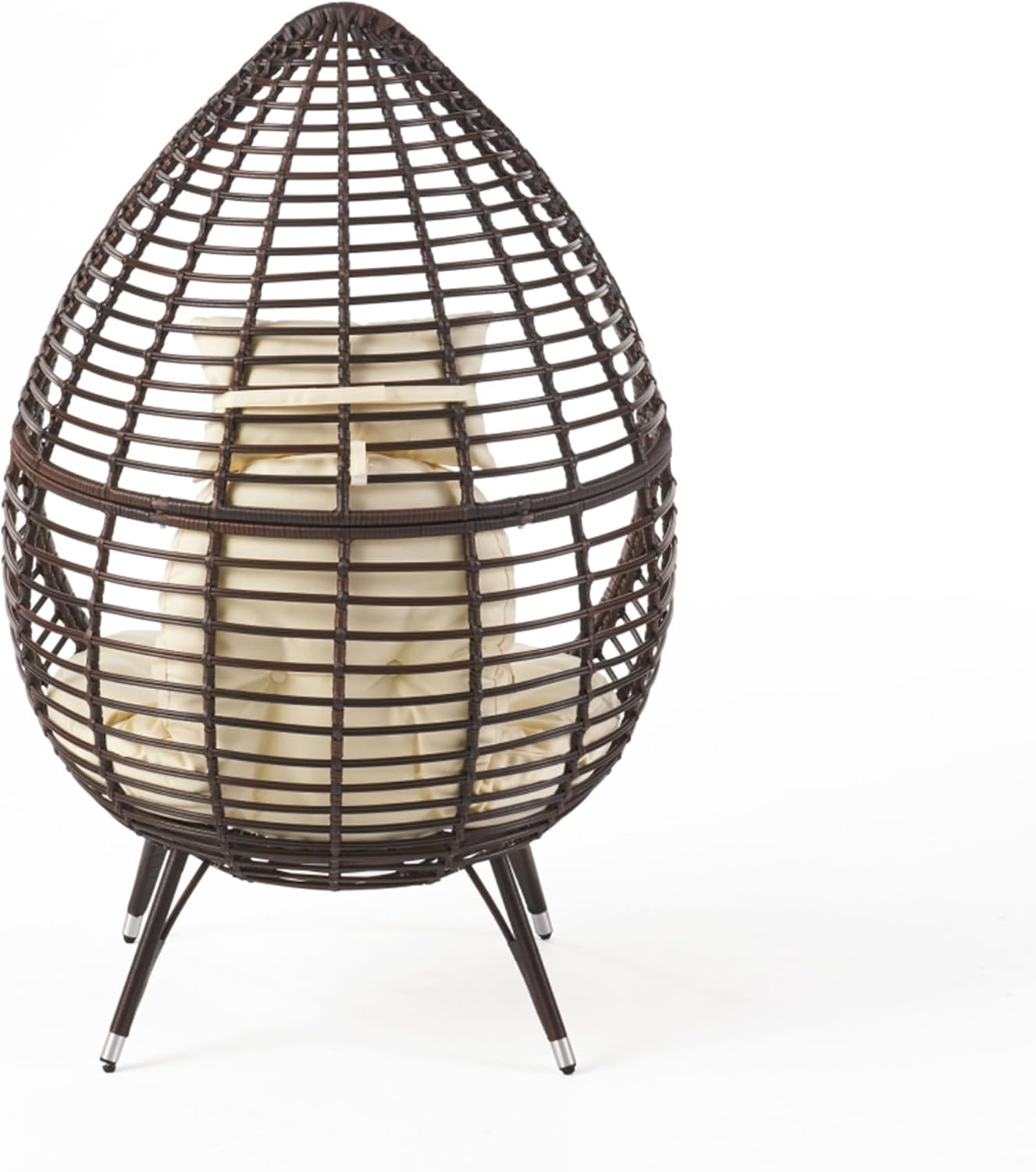 Cutter Teardrop Egg Chair Papasan Comfy Wicker Hanging Cushion Bedroom Indoor Outdoor