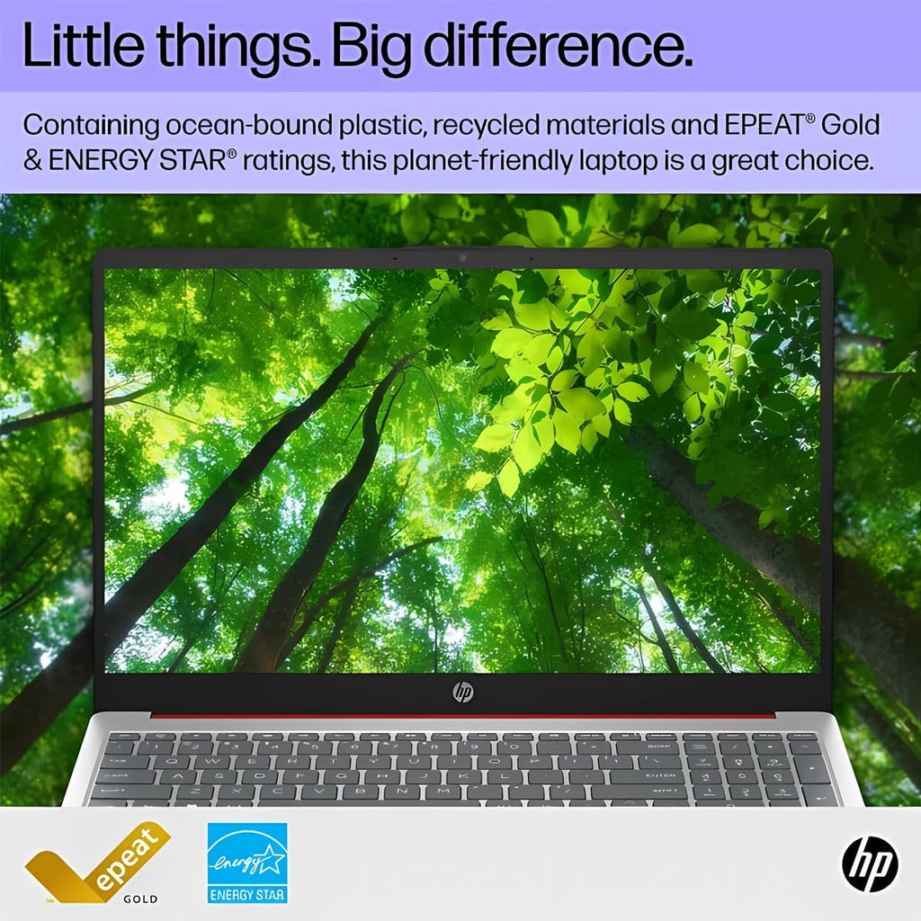 HP Laptop for Business & Students, 15.6'' HD Anti-Glare Display, Intel 4-Cores N200, 16GB RAM, 128GB UFS, Wi-Fi 6, Webcam, HDMI, USB-C, PDG HDMI Cable, Windows 11 Home in S Mode, Scarlet Red, 15-FD