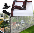 Clear Waterproof Cover Rainproof Tarp Transparent Tarp Cover, Flower Plant Sheet Clear Tarps Heavy Duty Waterproof Tarps Transparent, 19x25 FT Outdoor Grommet Raincover for Patio Enclosure