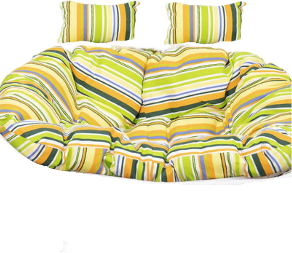 Outdoor Double Egg Chair Cushions, Wicker Egg Chair Replacement Cushion, Thickened Hanging Chair Cushion with Headrest(U)