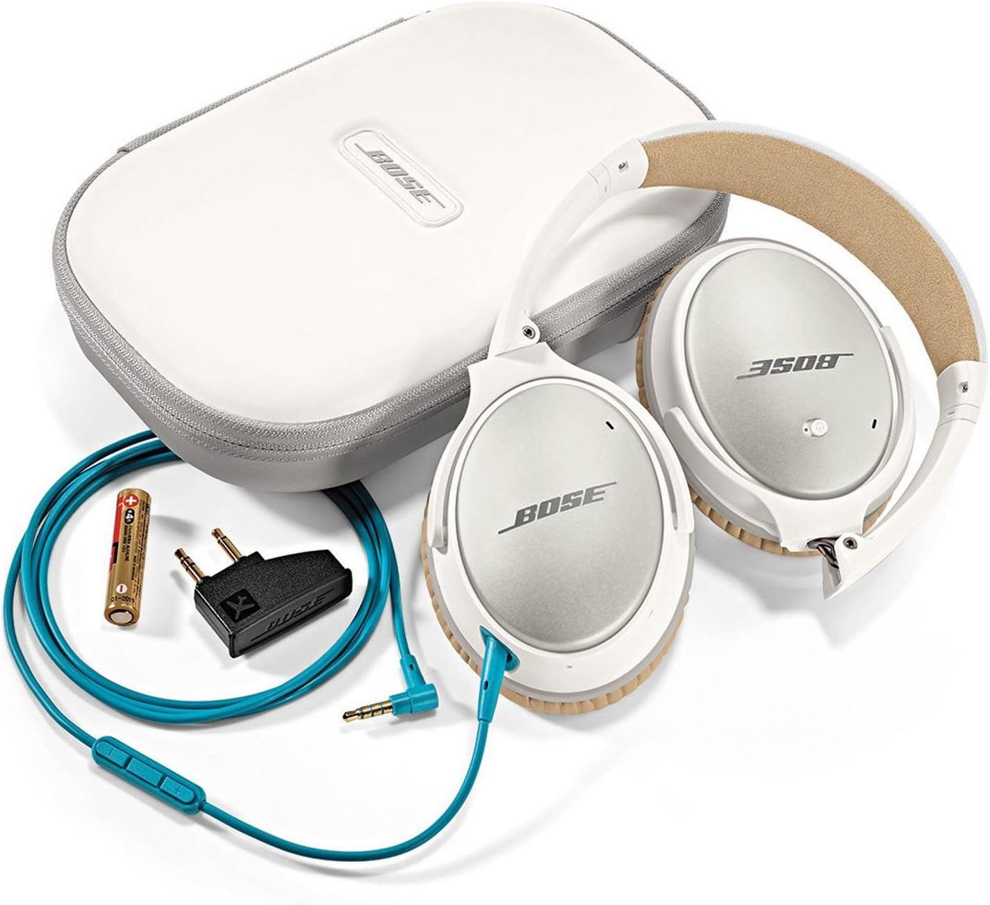 Bose QuietComfort 25 Acoustic Noise Cancelling Headphones (Apple Devices, White)