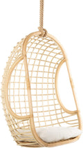 KOUBOO Grid Rattan Hanging Chair, Indoor Hanging Egg Chairs, Swings, Hammock Chairs with Stands for Patio, Bedroom, Adjustable Height Resistant, Natural