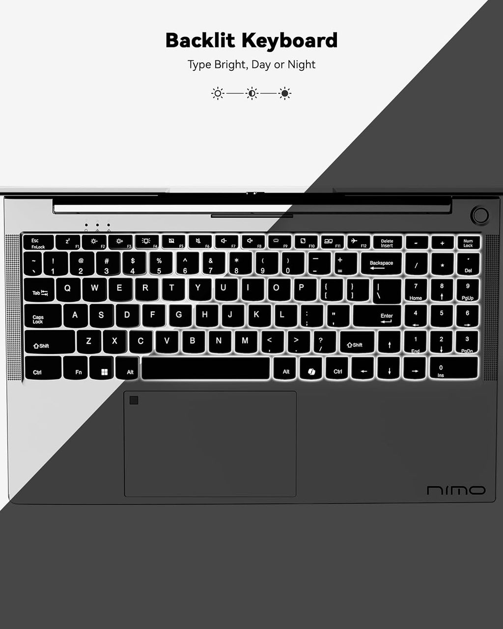 NIMO 15.6'' IPS FHD-Laptop, 16GB RAM 512GB SSD AMD Ryzen 5(Beat i5-1135G7, 4 Cores Up to 3.7GHz) Student Computer with 2 Years Warranty, 65W Type-C, Fingerprint, Backlit Keyboard, 180°Viewing