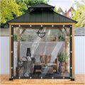bujnie Transparent Tarpaulin Clear Vinyl Porch Enclosure Panels Resist to Sun, Rain, Wind for Gardens, Terraces, Gazebos, Greenhouses, Chicken Coops (20x15'/6x4.5m)