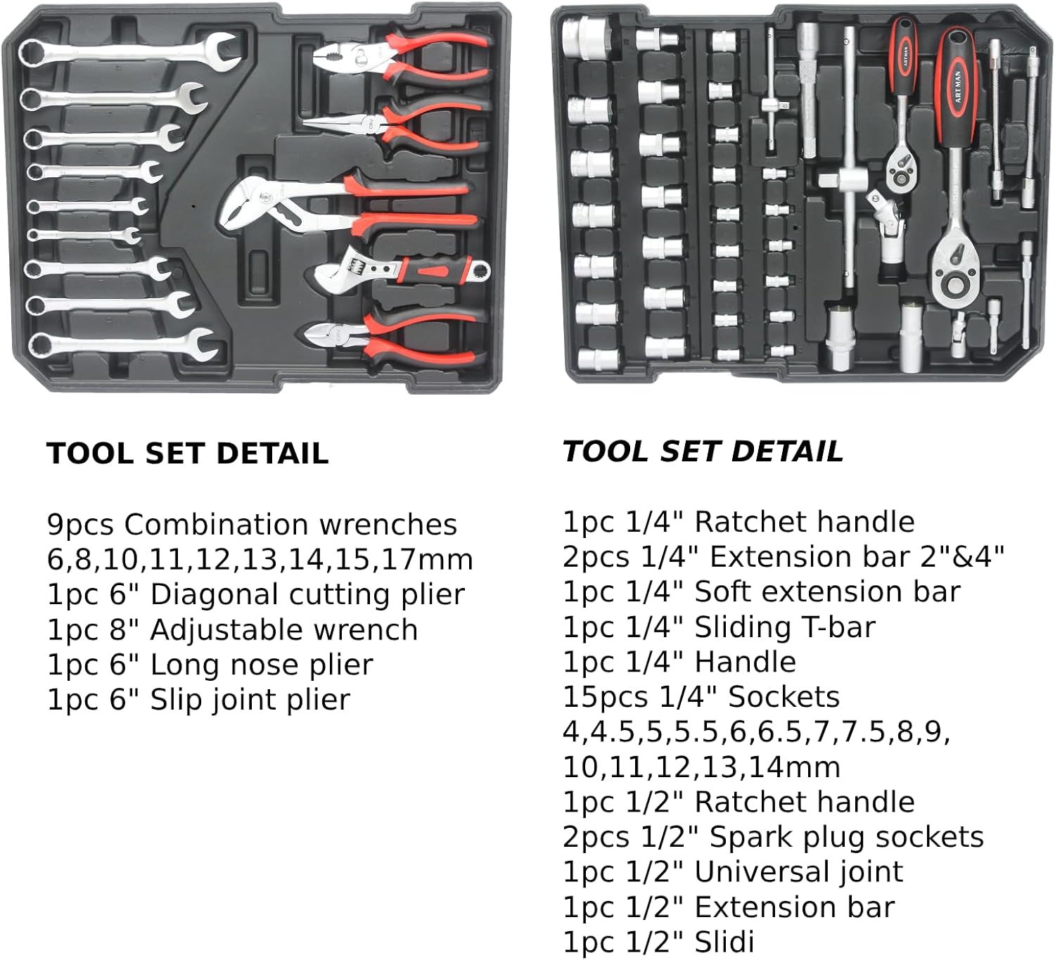 Home Tool Set Kit -899 PCS Home Auto Repair Tool Kit with Rolling Tool Box, Complete Hand Tool Set, Perfect for Homeowner, Diyer, Handyman