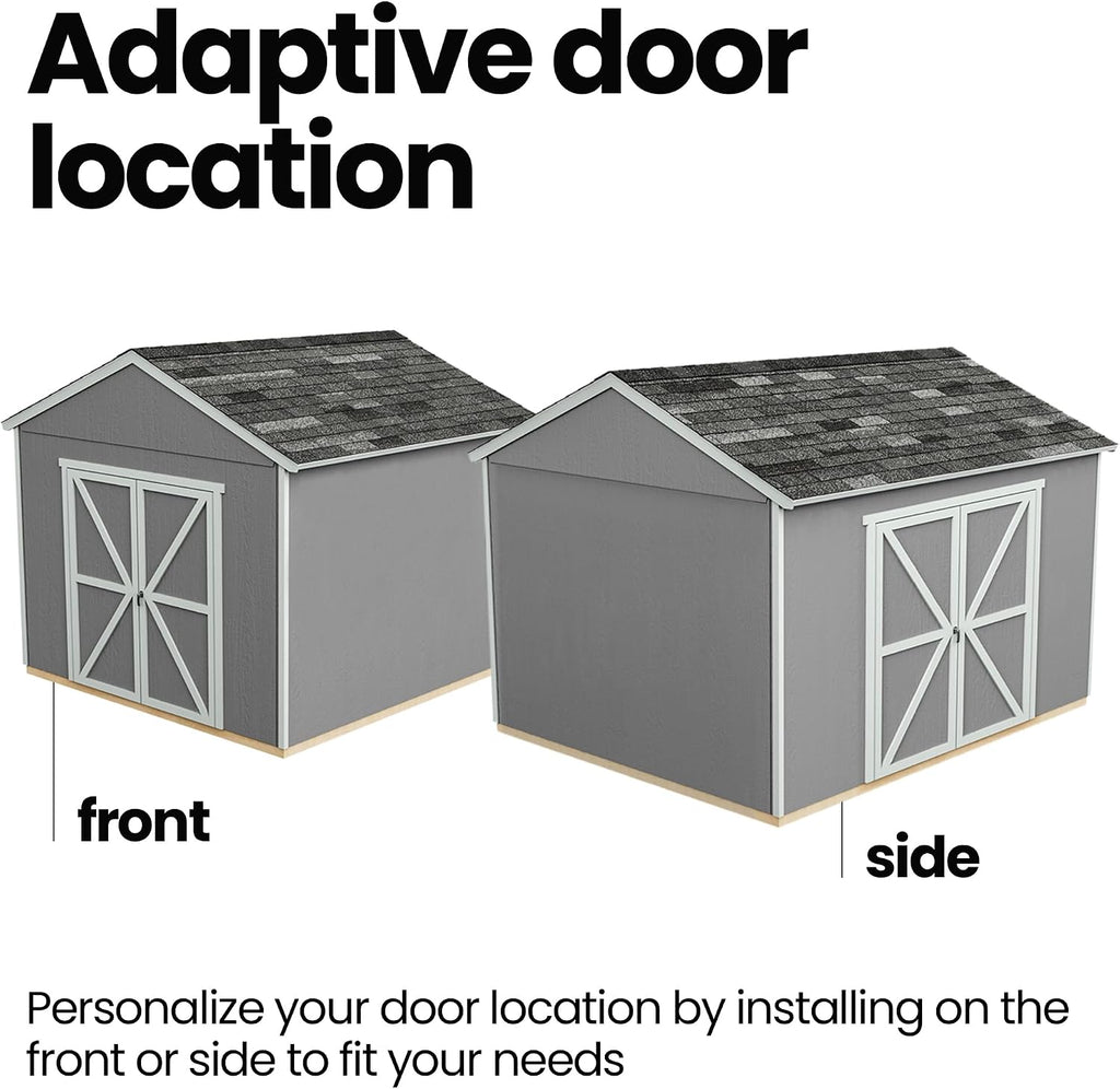 Handy Home Products Astoria 12x12 Do-It-Yourself Wooden Storage Shed- Does not Include Floor kit, Paint, or Roofing Shingles